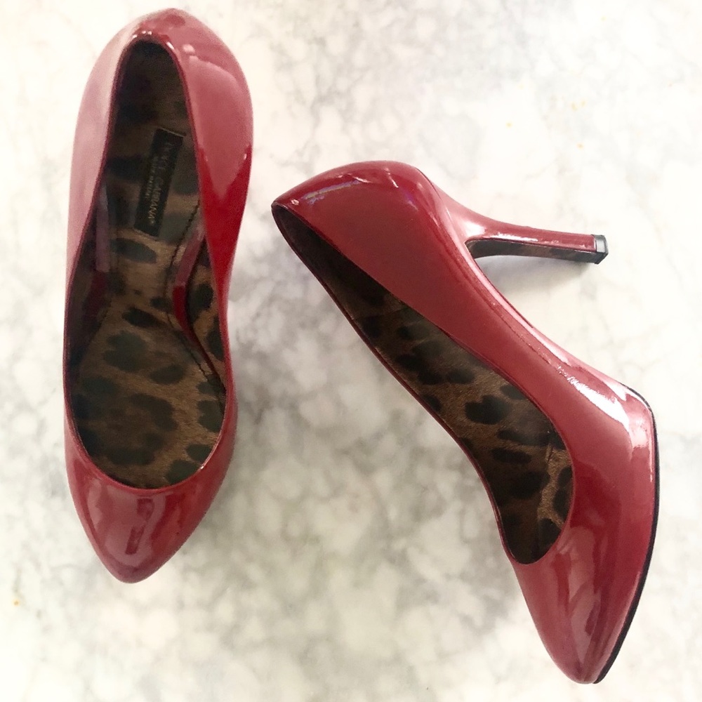 Dolce & Gabbana red patent leather heels - Picture 3 of 8